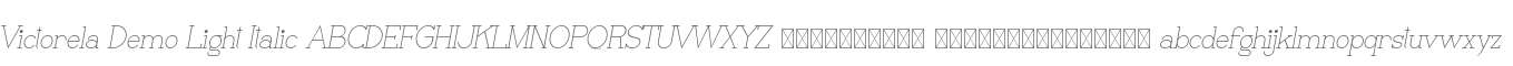 Victorela Demo Light Italic