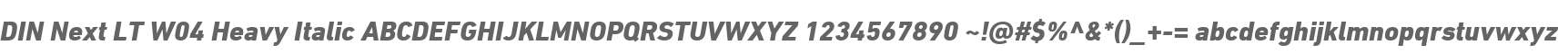 DIN Next LT W04 Heavy Italic