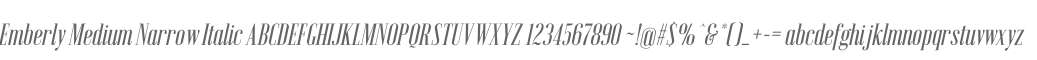 Emberly Medium Narrow Italic