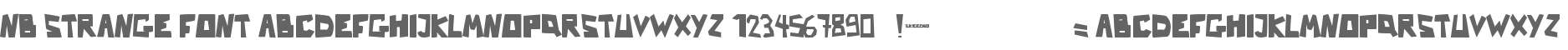 Nb Strange Font
