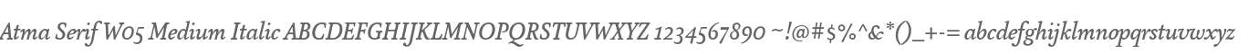 Atma Serif W05 Medium Italic