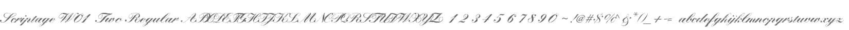 Scriptage W01 Two Regular