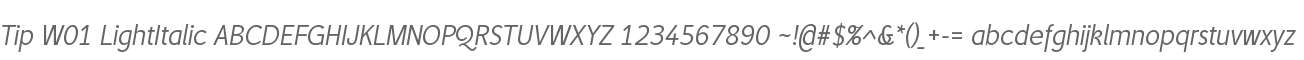 Tip W01 LightItalic