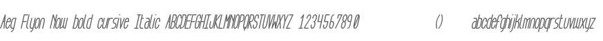 Aeg Flyon Now bold cursive Italic