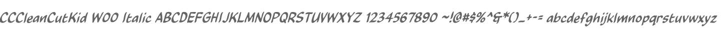 CCCleanCutKid W00 Italic
