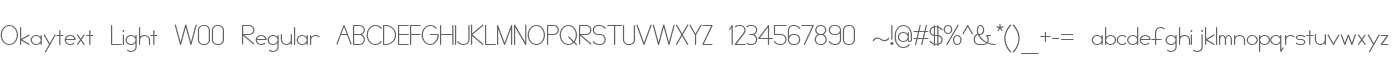 Okaytext Light W00 Regular