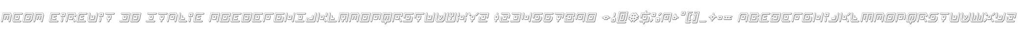 Neon Circuit 3D Italic