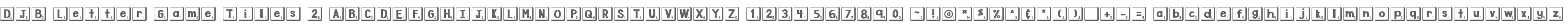 DJB Letter Game Tiles 2