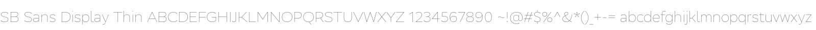 SB Sans Display Thin