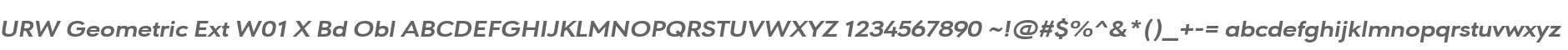 URW Geometric Ext W01 X Bd Obl