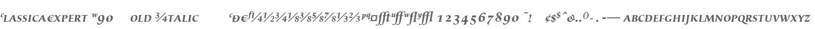ClassicaExpert W90 Bold Italic