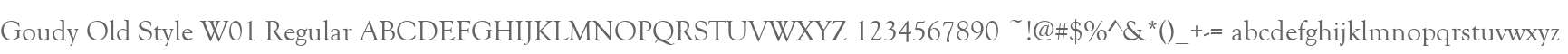 Goudy Old Style W01 Regular