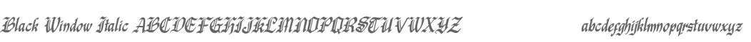 Black Window Italic