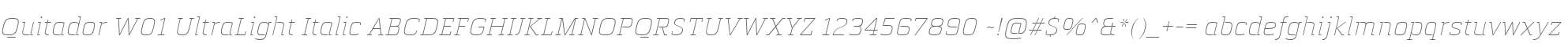 Quitador W01 UltraLight Italic