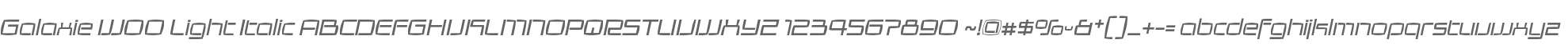 Galaxie W00 Light Italic