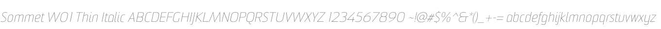 Sommet W01 Thin Italic
