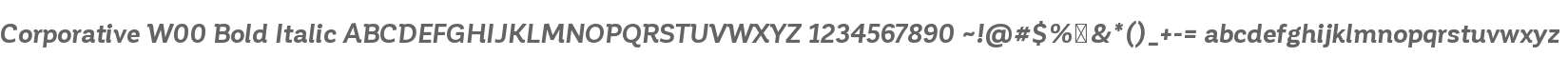 Corporative W00 Bold Italic