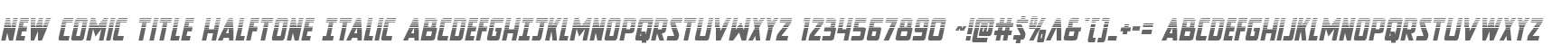 New Comic Title Halftone Italic