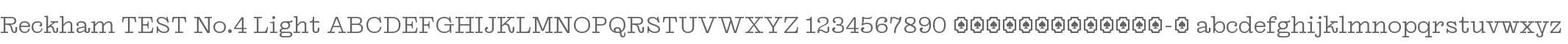 Reckham TEST No.4 Light