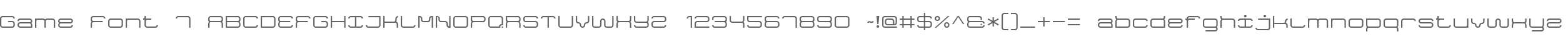 Game Font 7