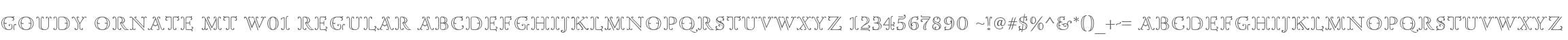 Goudy Ornate MT W01 Regular