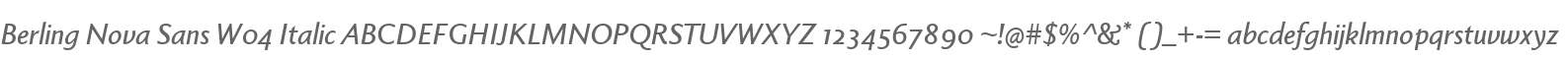 Berling Nova Sans W04 Italic