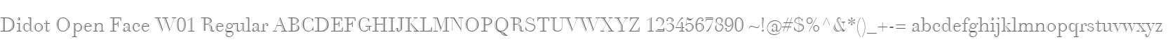 Didot Open Face W01 Regular