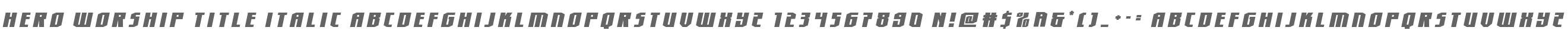 Hero Worship Title Italic