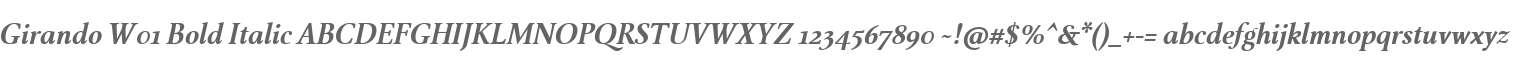 Girando W01 Bold Italic
