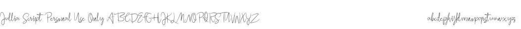 Jullia Script Personal Use Only