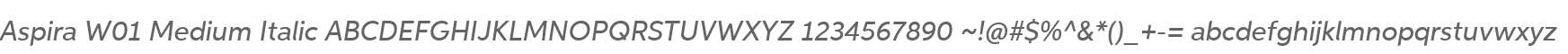 Aspira W01 Medium Italic