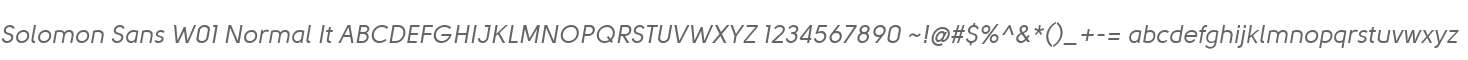 Solomon Sans W01 Normal It