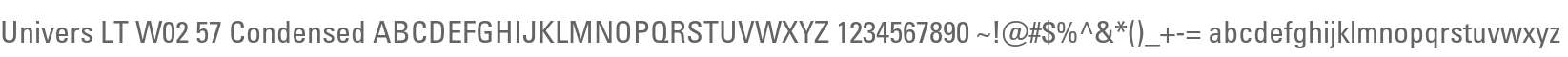 Univers LT W02 57 Condensed