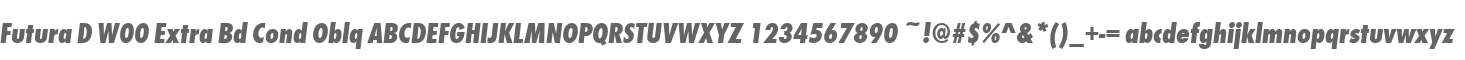Futura D W00 Extra Bd Cond Oblq