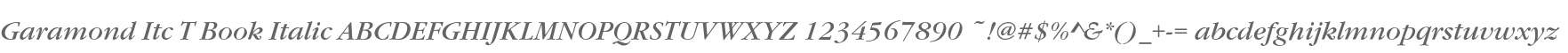 Garamond Itc T Book Italic