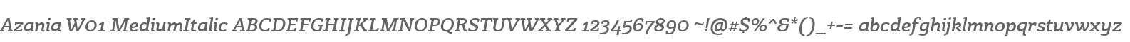 Azania W01 MediumItalic