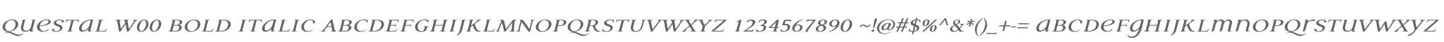 Questal W00 Bold Italic