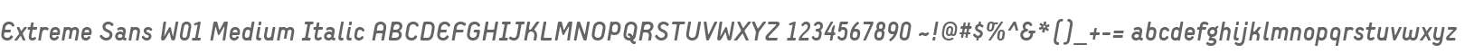 Extreme Sans W01 Medium Italic