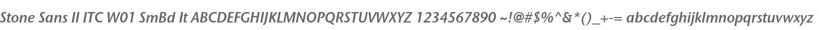 Stone Sans II ITC W01 SmBd It
