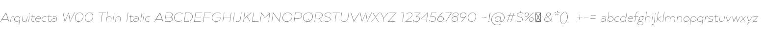 Arquitecta W00 Thin Italic