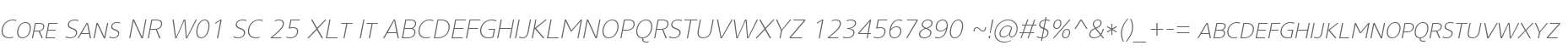Core Sans NR W01 SC 25 XLt It