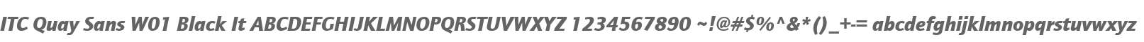 ITC Quay Sans W01 Black It