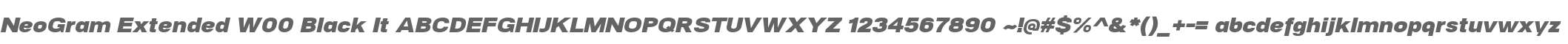 NeoGram Extended W00 Black It