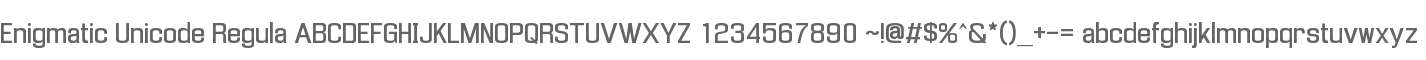 Enigmatic Unicode Regula
