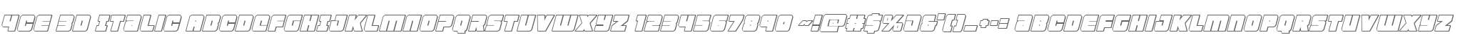 4ce 3D Italic