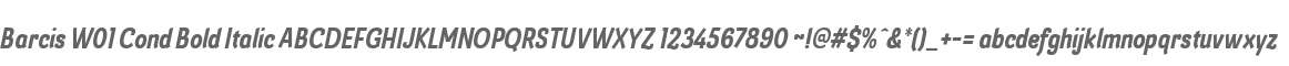 Barcis W01 Cond Bold Italic