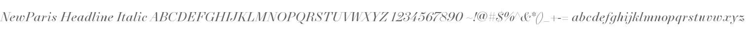 NewParis Headline Italic