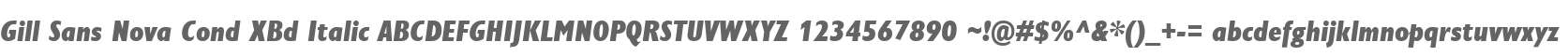 Gill Sans Nova Cond XBd