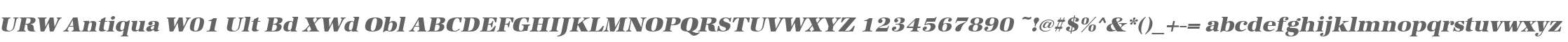 URW Antiqua W01 Ult Bd XWd Obl