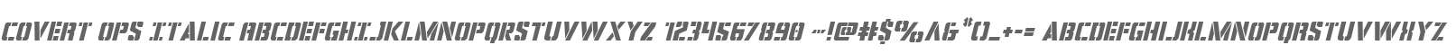 Covert Ops Italic